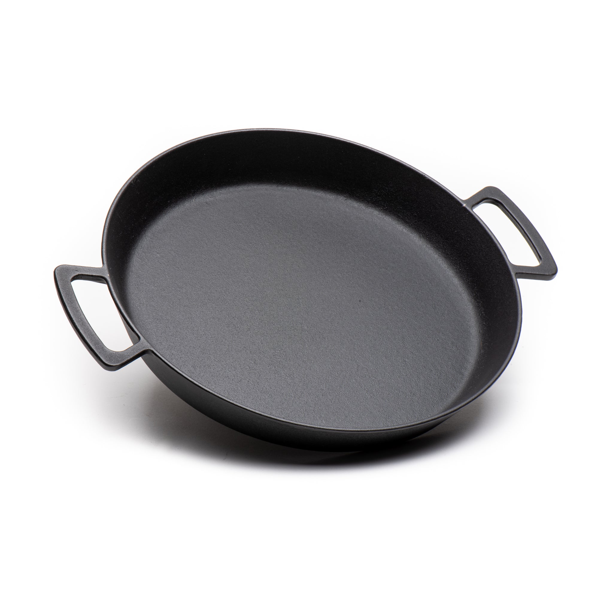 Outset Deep Dish Cast Iron Grill Pan for Pizza and Paella 76613
