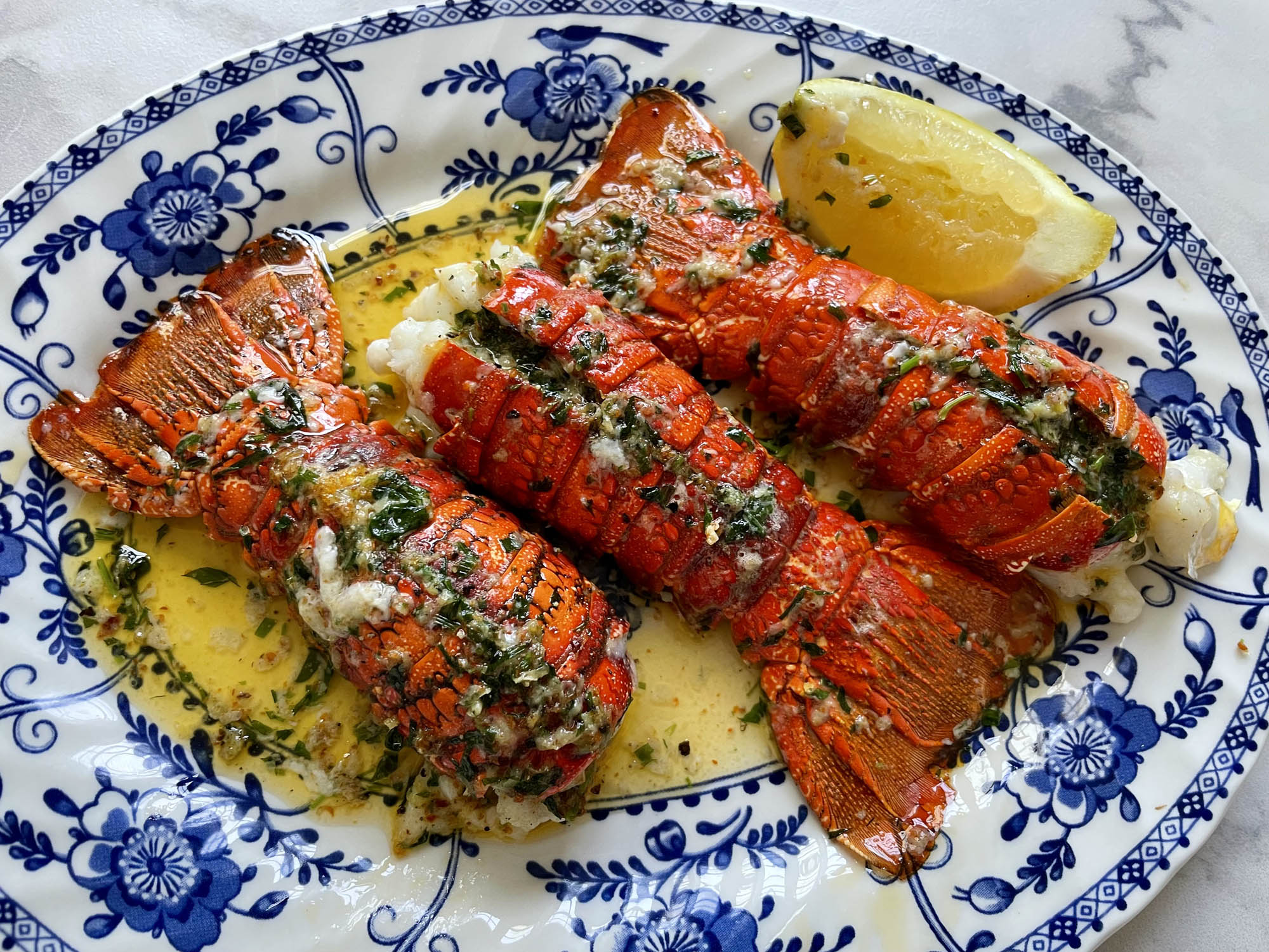 Grilled Lobster Tails with Sriracha Butter - Fifteen Spatulas