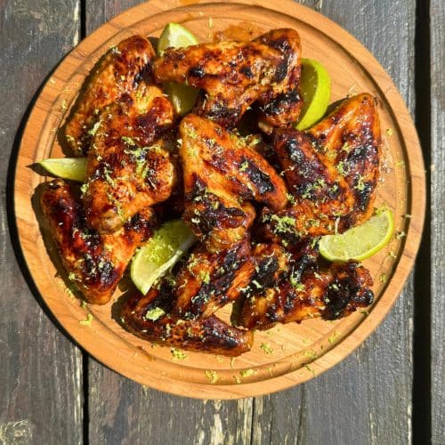 Marmite and lime chicken wings