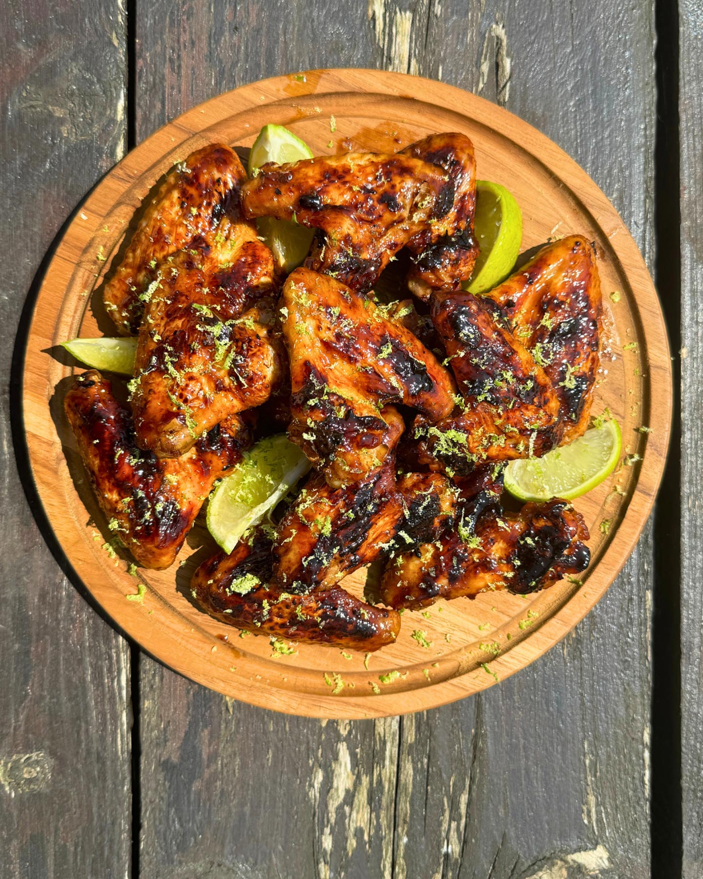 Marmite and lime chicken wings